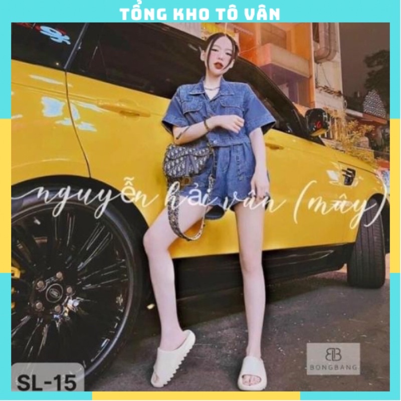 ❤️FREESHIP❤️ Bộ Jean Áo Cộc Quần Shorts bộ bò croptop siêu xinh #028 _hàng sẵn