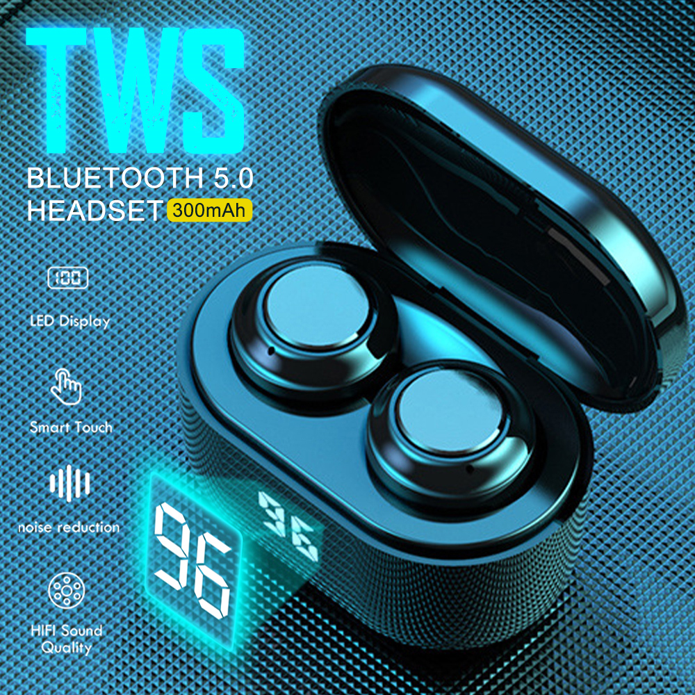 Tai Nghe Bluetooth 5.0 A6 Tws Có Đèn Led Cho Điện Thoại Ios Android