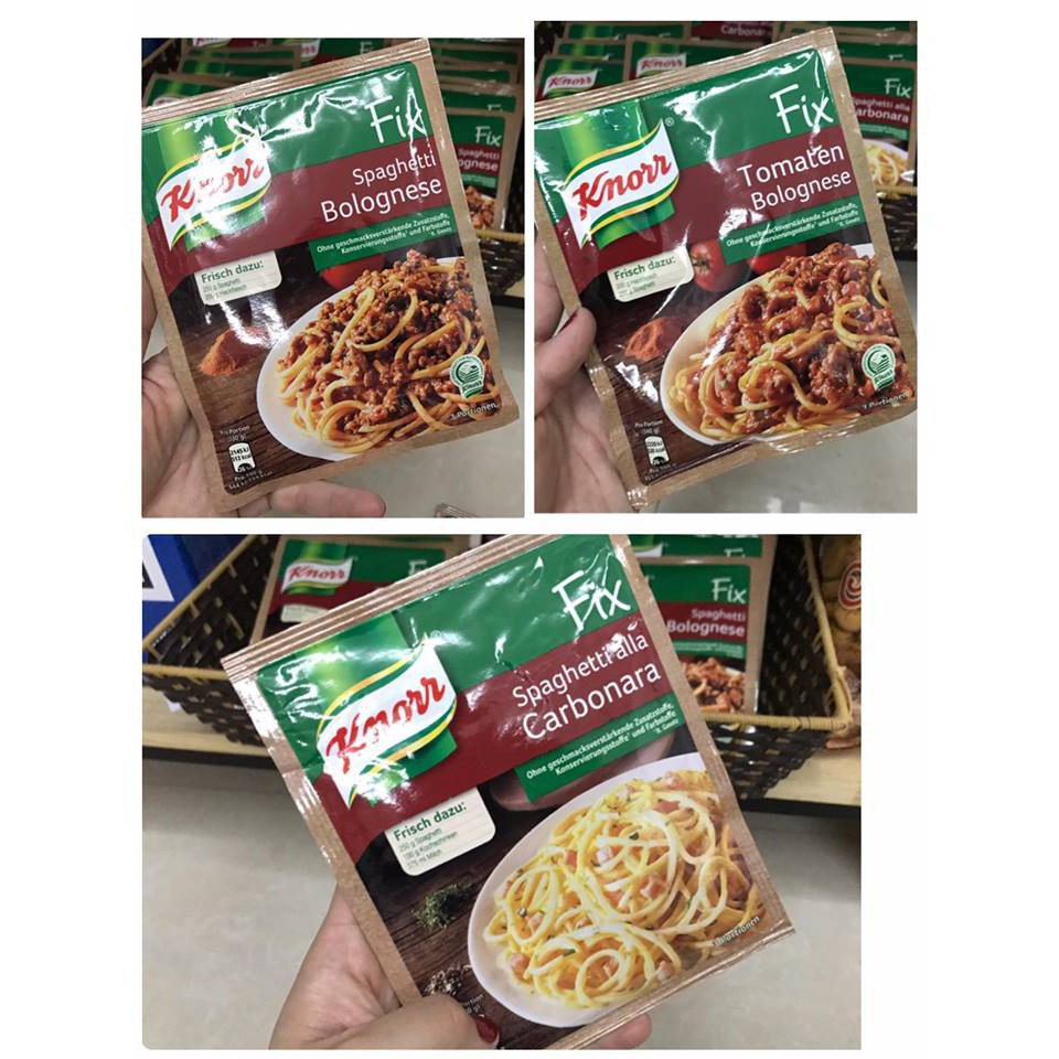 ( HÀNG CHUẨN ĐỨC)Gia vị nấu mì Ý Spaghetti Knorr