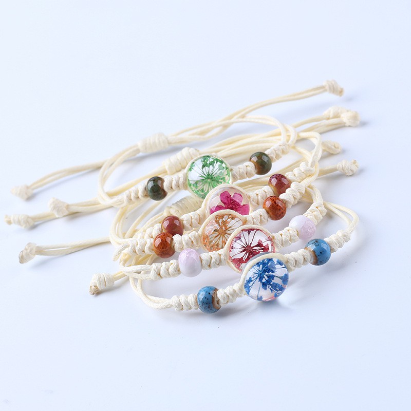 Vòng Tay Hoa Khô Vĩnh Cửu Đá Trong Suốt Dây Rút - Xb-L2610- Bảo Ngọc Jewelry | BigBuy360 - bigbuy360.vn