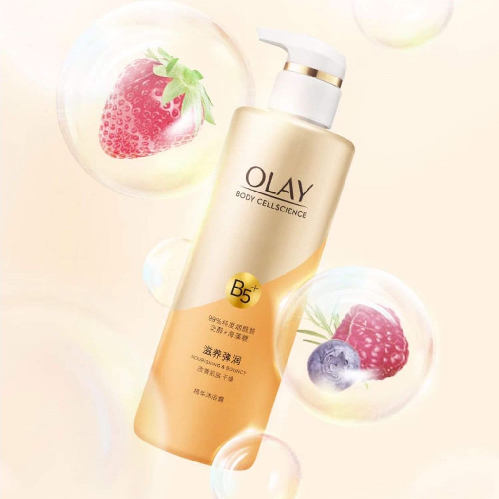 Sữa tắm sáng da dưỡng ẩm Olay B3+ Vitamin C/Peptipe/Hyaluronic 500 ml