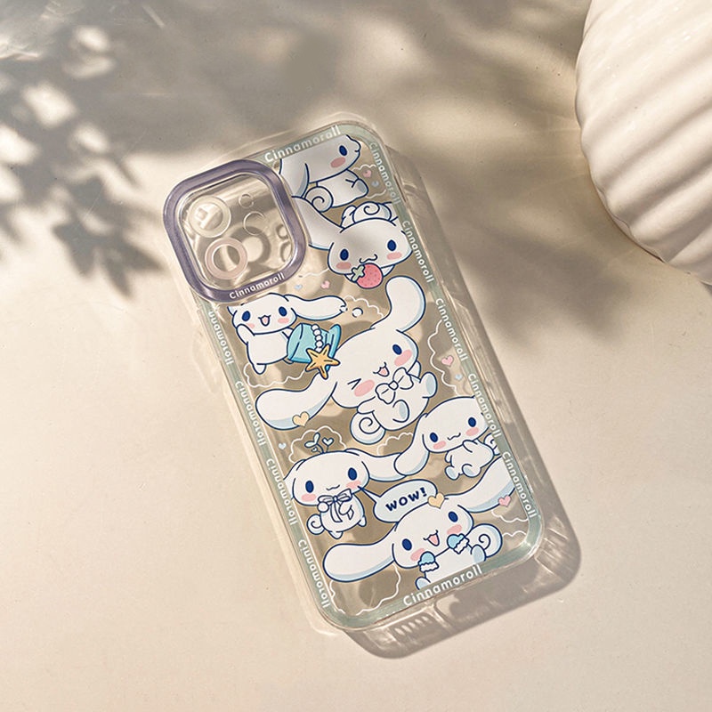 SANRIO Ốp Điện Thoại TPU Mềm Trong Suốt Chống Sốc Chống Rơi Họa Tiết Cinnamon Roll Cho IPHONE 13 12 11 Pro MAX XR XS MAX X