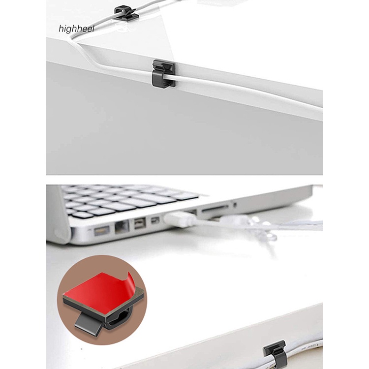 Kẹp Cố Định Dây Cáp Sạc Tai Nghe Tự Dính Gọn Nhẹ Chống Mài Mòn Tiện Dụng Cho Văn Phòng