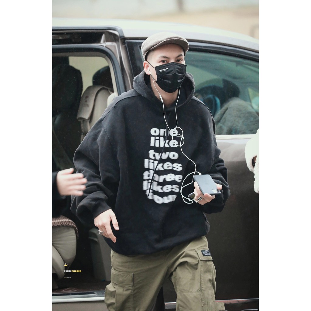 Áo nỉ hoodie mũ đen nam nữ cheapmoment Tiêu Chiến - Xiao Zhan chữ one two likes three likes four mùa thu đông | BigBuy360 - bigbuy360.vn