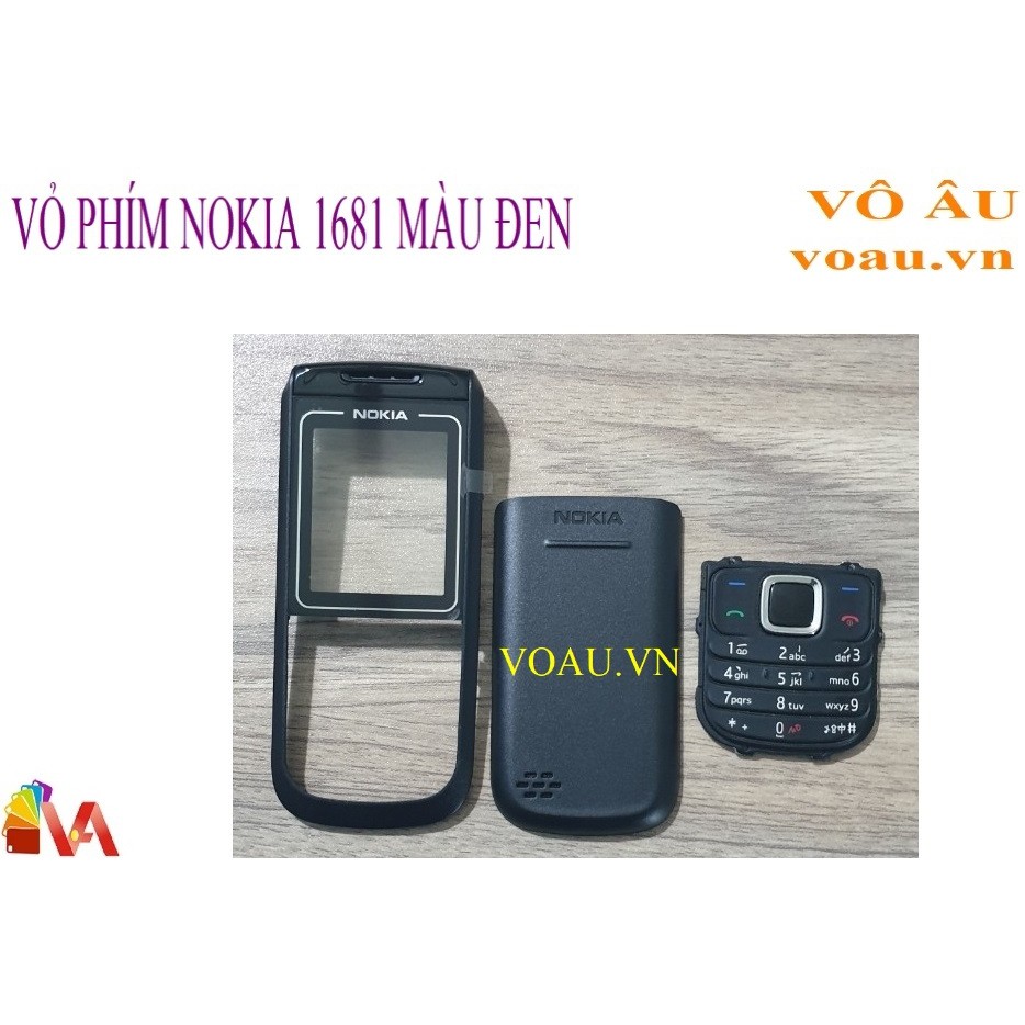 VỎ PHÍM NOKIA 1681 MÀU ĐEN [CÓ PHÍM KHÔNG SƯỜN]