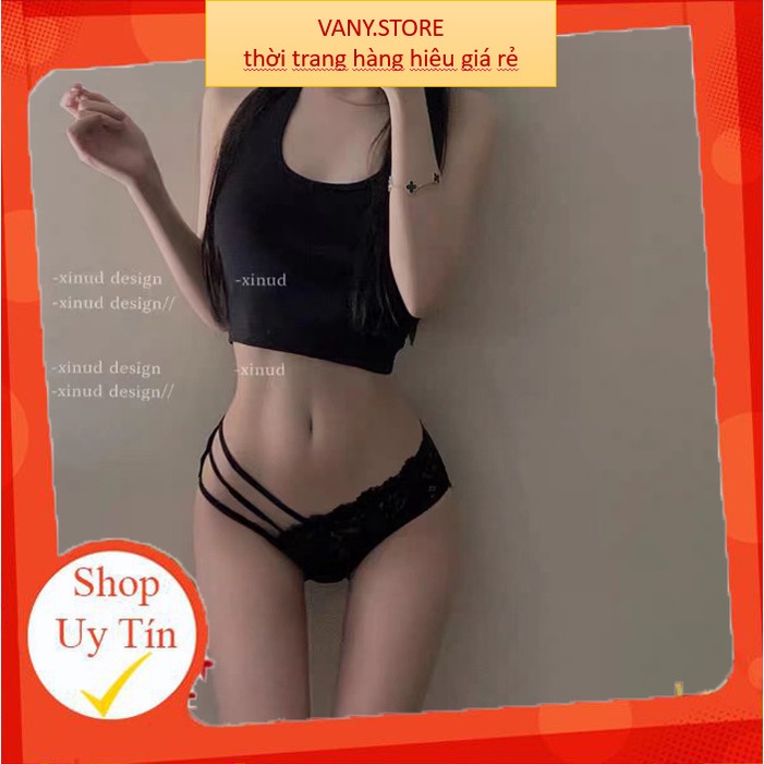 Quần Lót Nữ-Quần Lót Ren thiết kế dây bên hông họa tiết sexy quyến rũ mẫu A54