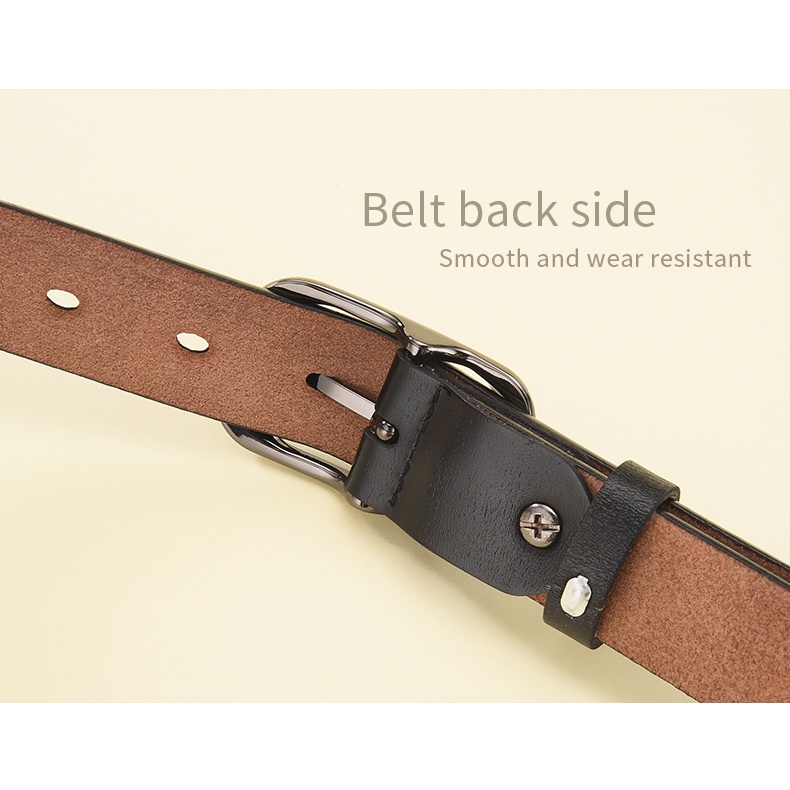 SmileFairyCC【COD &amp; Hàng Có Sẵn】Thắt Lưng Da Bò Phối Khóa Cài Kiểu Vintage Hàn Quốc Thời Trang Cho Nữ