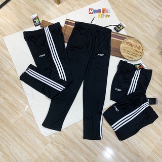 Quần Thể Thao Thể Dục 3 Sọc Trắng Dây Kéo Lai Đi Học Cho Nam Nữ Unisex Ulzzang