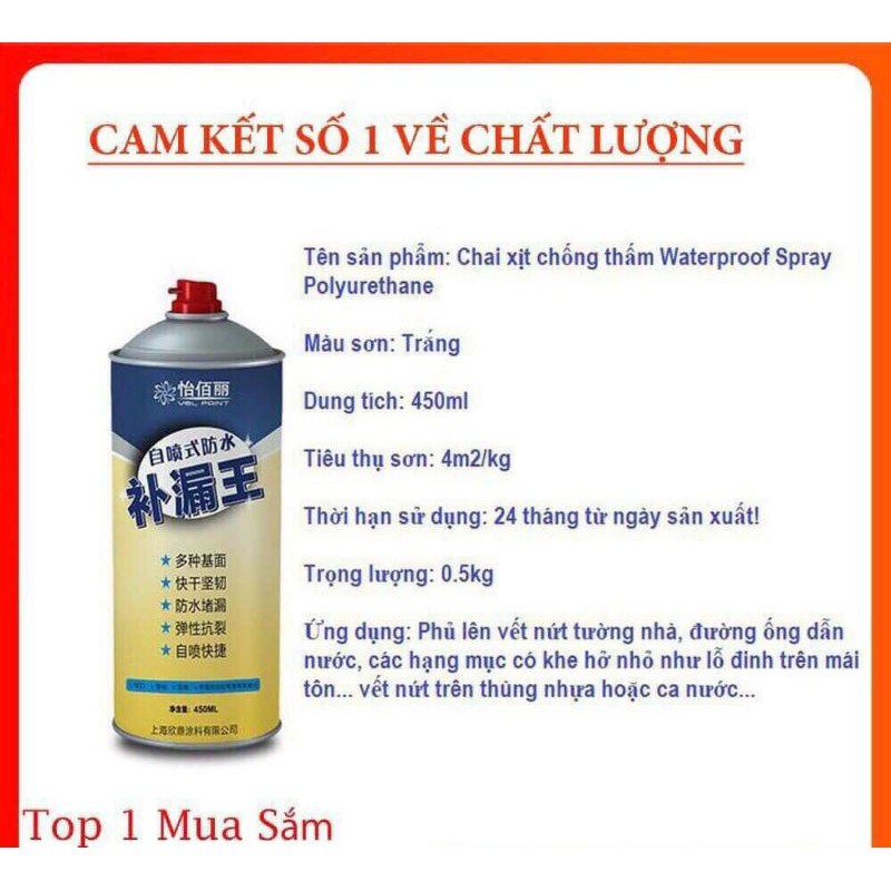 💢Sale off: BÌNH XỊT CHỐNG THẤM,CHỐNG DỘT, CHỐNG NƯỚC, chai xịt chống dột mái nhà, tường, ống nước... đa năng