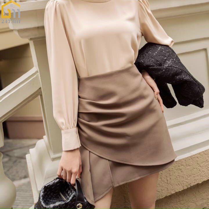[Mã SKAMCLU7 giảm 10% tối đa 50K đơn 0Đ] Chân váy chữ A vạt xếp hot | BigBuy360 - bigbuy360.vn