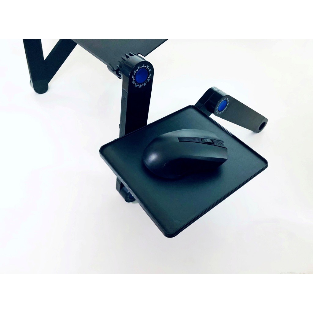 Bàn kê Laptop đa năng trên giường xoay 360 độ tích hợp quạt đôi tản nhiệt - Spa Laptop