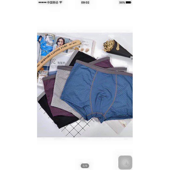 Hộp 4 sịp men thông hơi