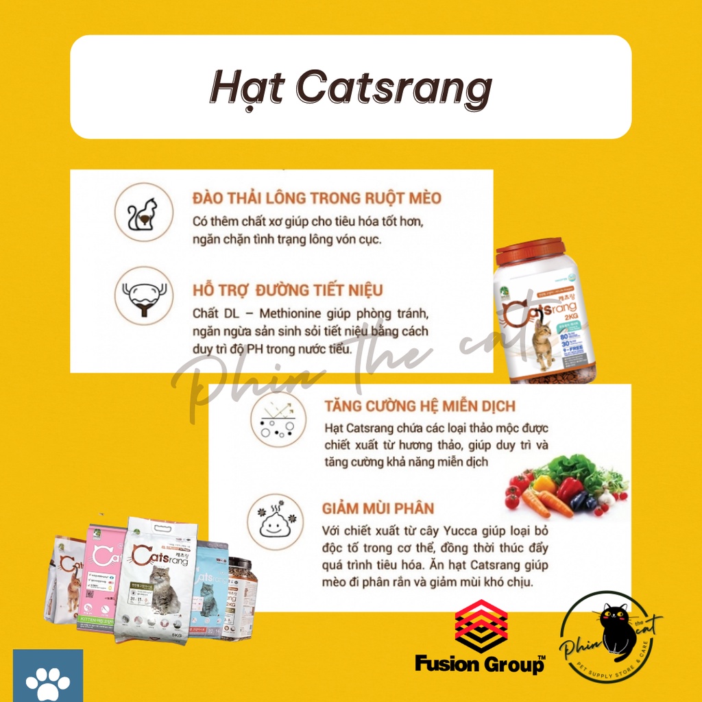 Hạt CATSRANG cho mèo - Bao 5kg - Nhập Khẩu Hàn Quốc | phinthecat