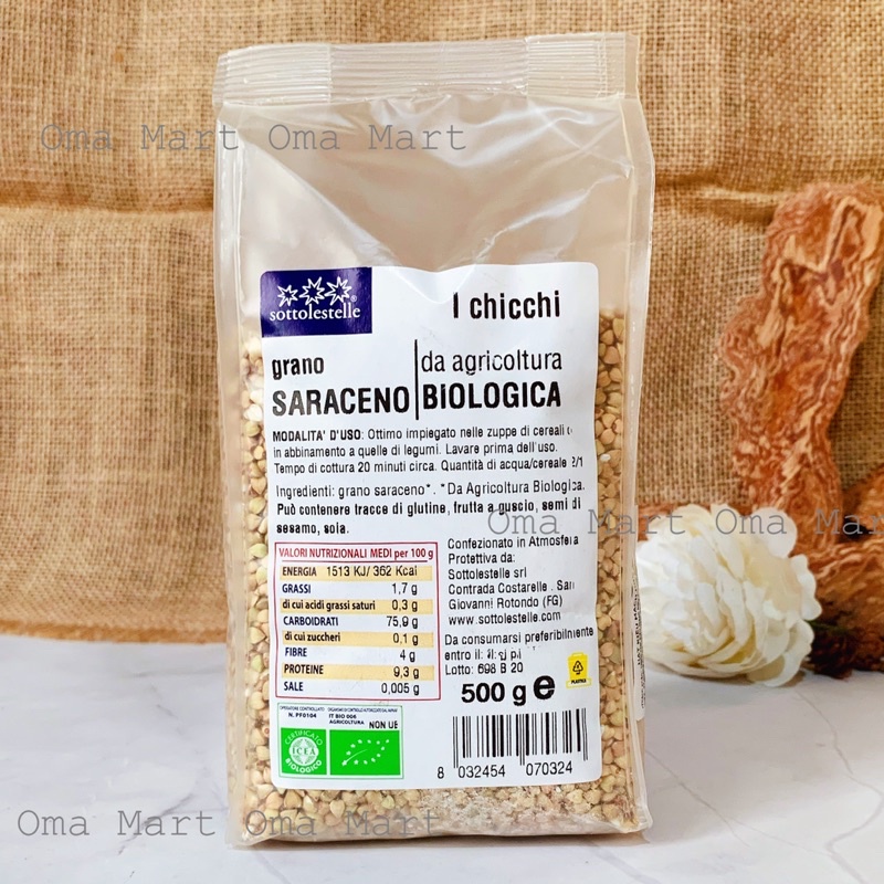 Hạt kiều mạch hữu cơ Sottolestelle 500g