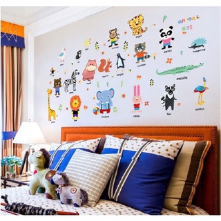 Decal dán tường hình thú tiếng anh