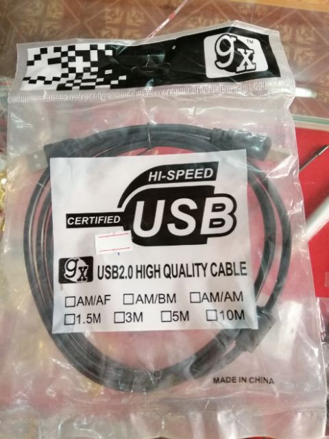Dây cáp USB nối cổng máy in 1.5m màu xanh, màu đen