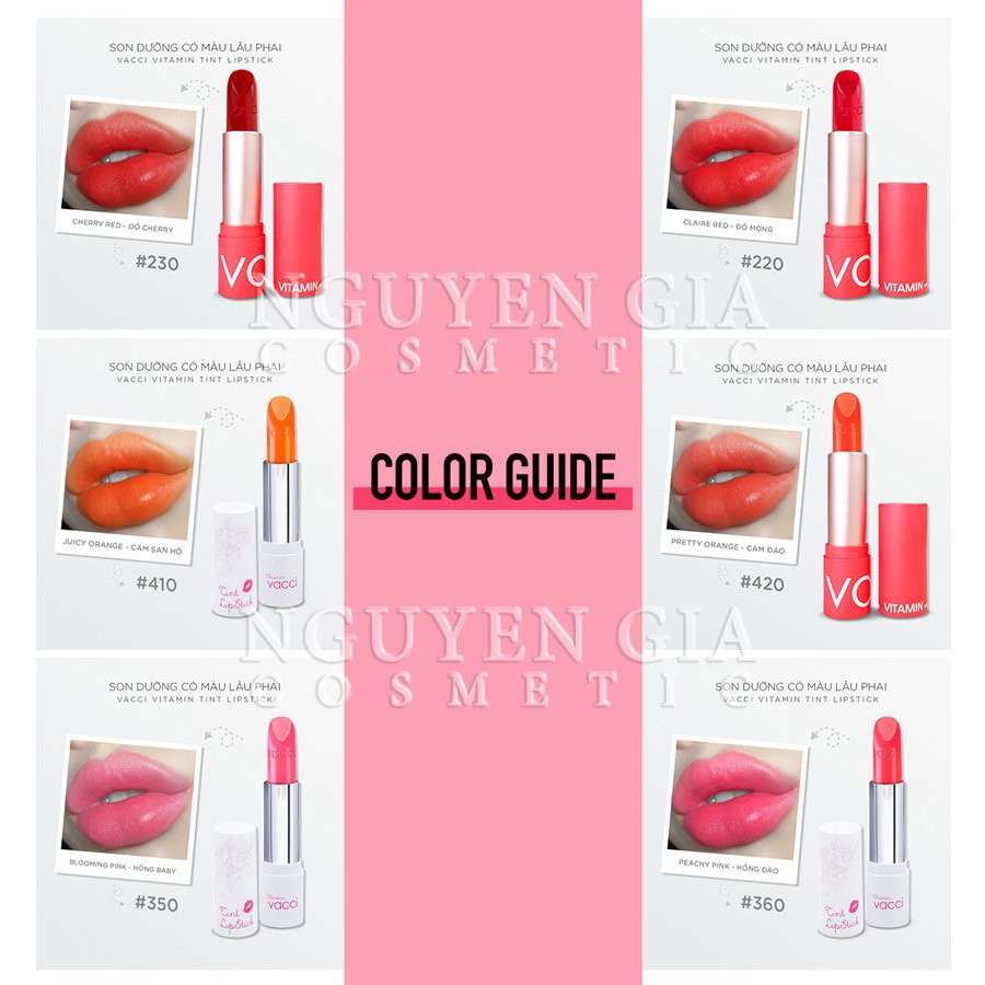 Son Dưỡng Môi Có Màu Lâu Phai Cao Cấp Vacci Vitamin Tint Lipstick (Hàn Quốc) | BigBuy360 - bigbuy360.vn