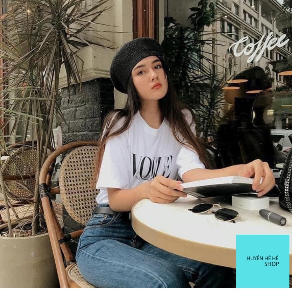 Áo thun tay lỡ VOUGUE, áo phông Unisex nam nữ chất Cotton ovesize form rộng KIM01 | BigBuy360 - bigbuy360.vn