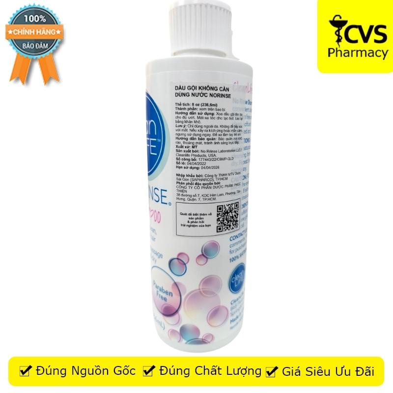 Dầu Gội Khô NoRinse Shampoo - Chai No Rinse 236,6ml  CVS pharmacy