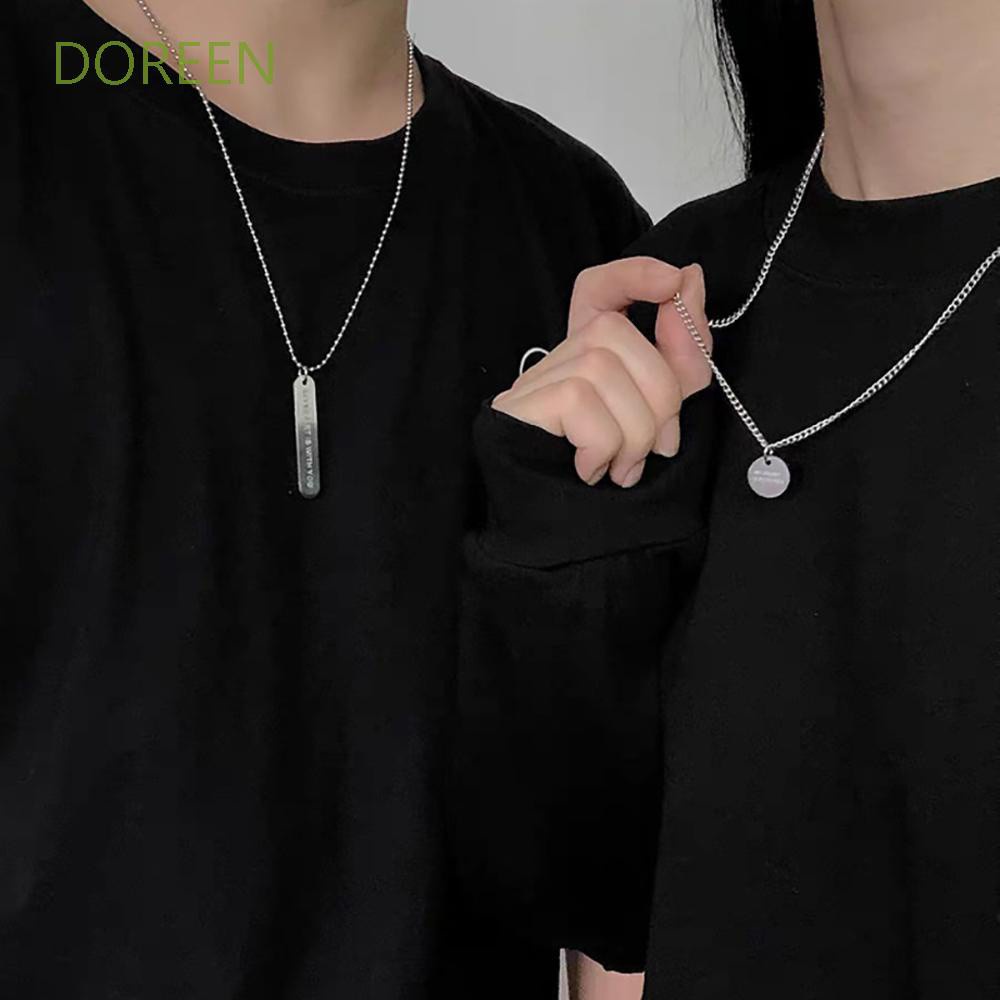 vòng cổ Sợi Xích Dáng Dài Mặt Chữ Phong Cách Hip Hop Thời Trang Hàn Quốc Cho Nữ
