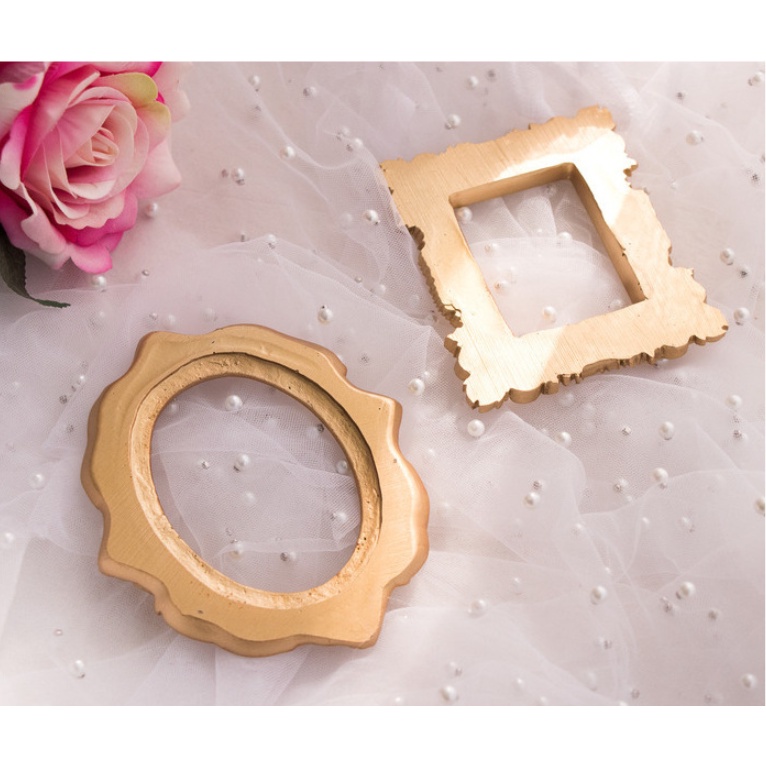 Khay đựng trang sức/ Khung chụp ảnh sản phẩm mạ vàng phong cách Retro
