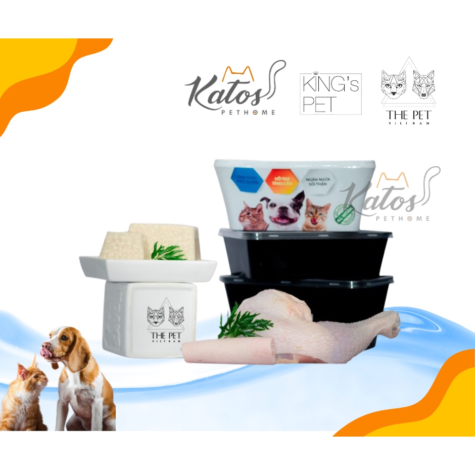 Pate tươi - The pet hộp 1kg - hộp cấp đông bảo quản 2 tháng - hỏa tốc trong 2h