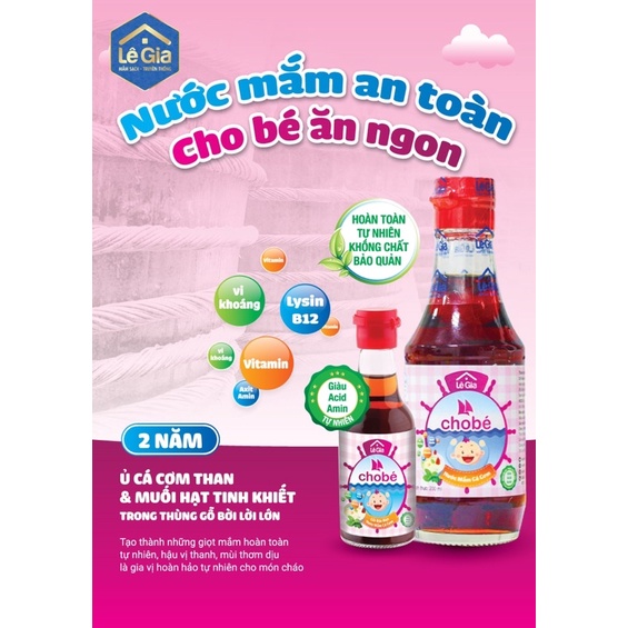 Nước Mắm Lê Gia Cho Bé 200ML date 1/2023