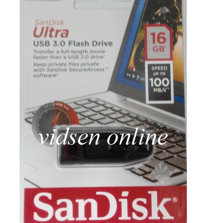 Usb 3.0 Sandisk Ultra Flashdisk 16gb Cz48 Up To 100mbps