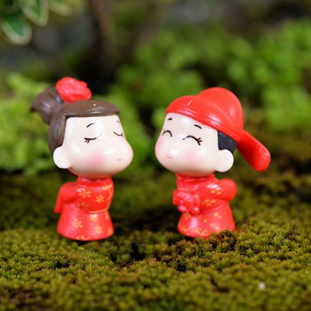 MIQUEL Mô Hình Cô Dâu Chú Rể Mini Trang Trí Tiểu Cảnh