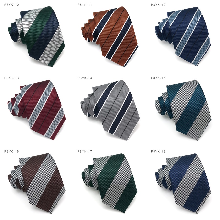 Cà Vạt 8CM Họa Tiết Sọc Thời Trang Công Sở Mới Cho Nam
