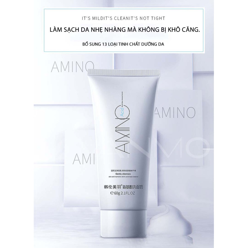 Sữa Rửa Mặt Amino Acid Dưỡng Ẩm Làm Sáng Da Kiểm Soát Dầu Thu Nhỏ Lỗ Chân Lông