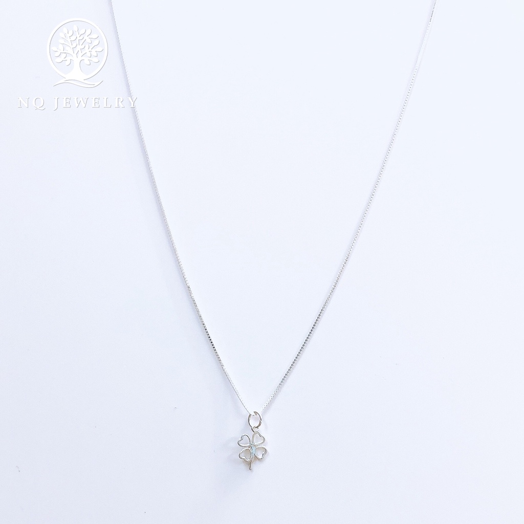 Dây chuyền bạc mặt cỏ 4 lá - NQ Jewelry