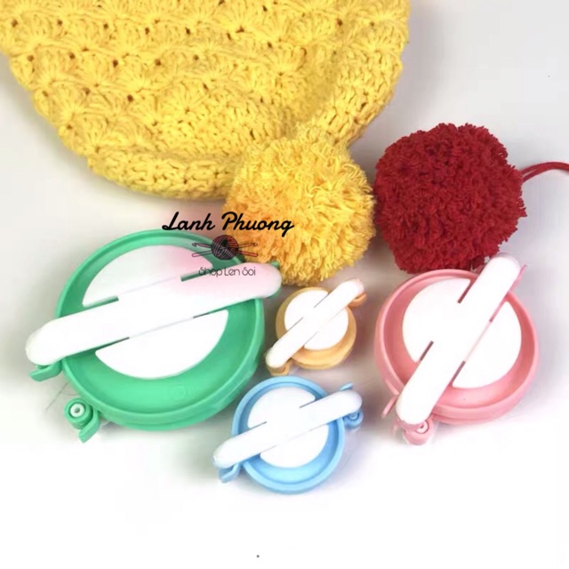 Dụng Cụ Làm Cục Bông Tròn Pompom Knitting Loom