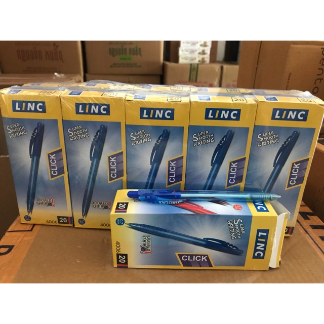 Hộp 20 chiếc bút bi LinC Click Ấn Độ
