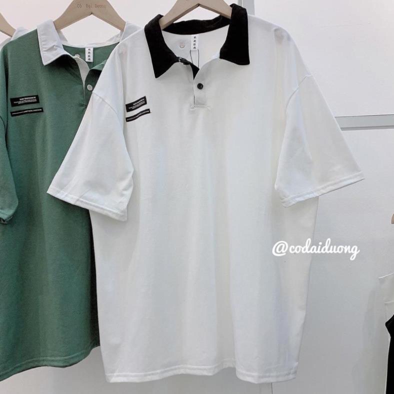 [DealHot] Sỉ Áo POLO phối mầu cổ cá tính from rộng unisex