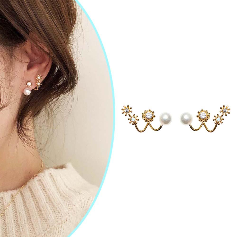 EXPEN Bông Tai Mạ Bạc Thời Trang Cho Nữ