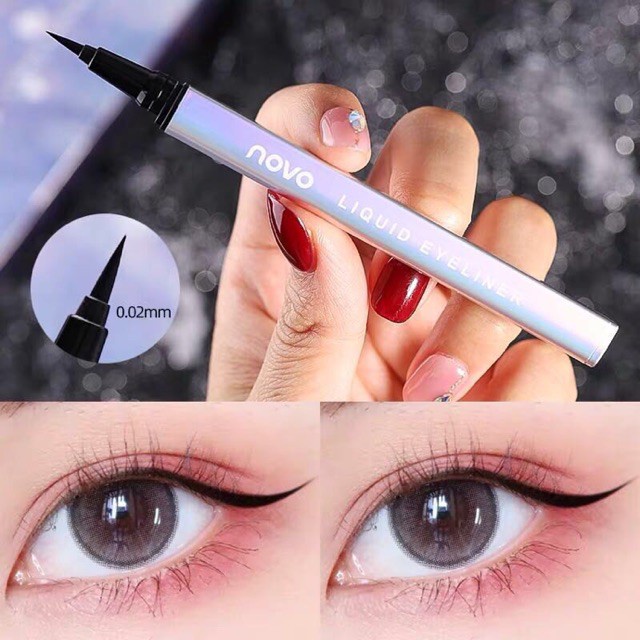 Kẻ Mắt Nước NOVO TRÁI TIM Không Lem, Không Trôi đầu kẻ nhỏ sắc nét Liquid Eyeliner