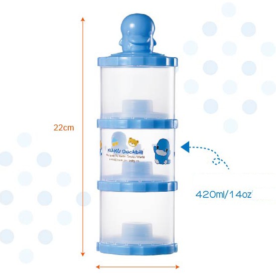 Hộp chia sữa 3 ngăn nhựa PP cao cấp ku.ku duckbill Ku5430