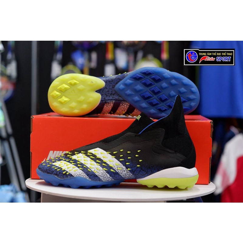 Giày đá bóng PREDATOR FREAK + TF bản siêu cấp - đen xanh (size 39 - 45 )