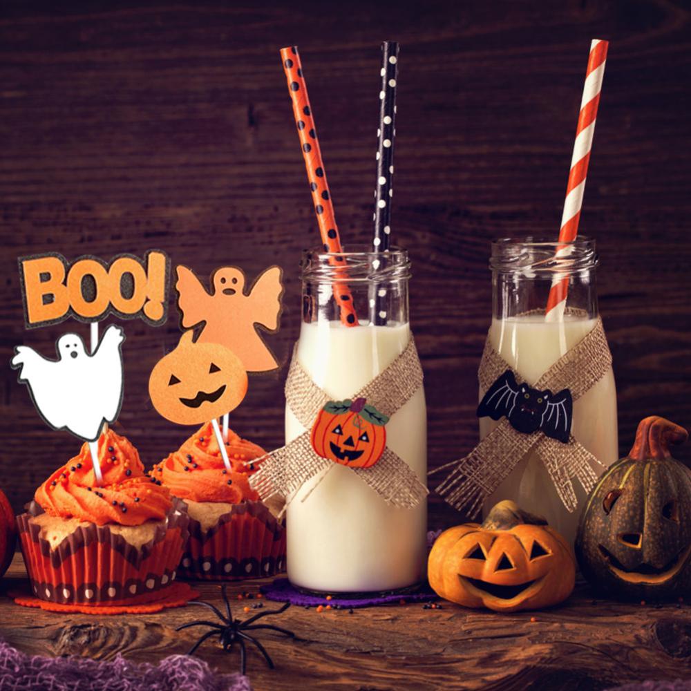 Que Cắm Trang Trí Bánh Kem Chủ Đề Halloween Dễ Thương Cho Trẻ Em I4Y1