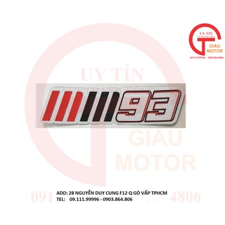 Tempq - tem phản quang dán xe trang trí xe máy số 93 , dán mọi vị trí xe