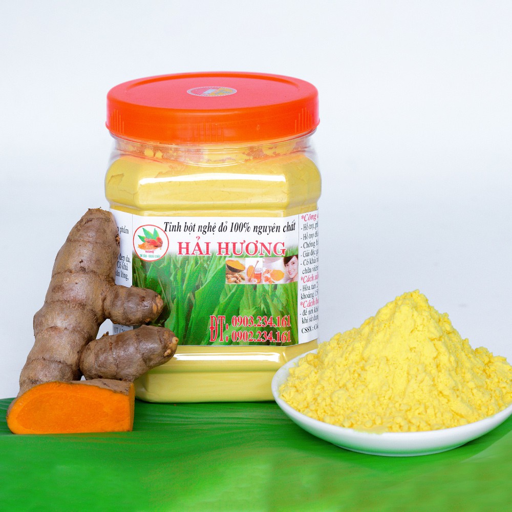 0.5kg Tinh bột nghệ đỏ nguyên chất Hải Hương,100% nghệ đỏ, nghệ nếp quê Hưng Yên