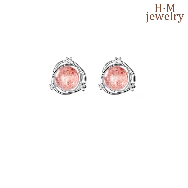 Bông Tai Mạ Bạc 925 Đính Đá Zircon AAA Đơn Giản