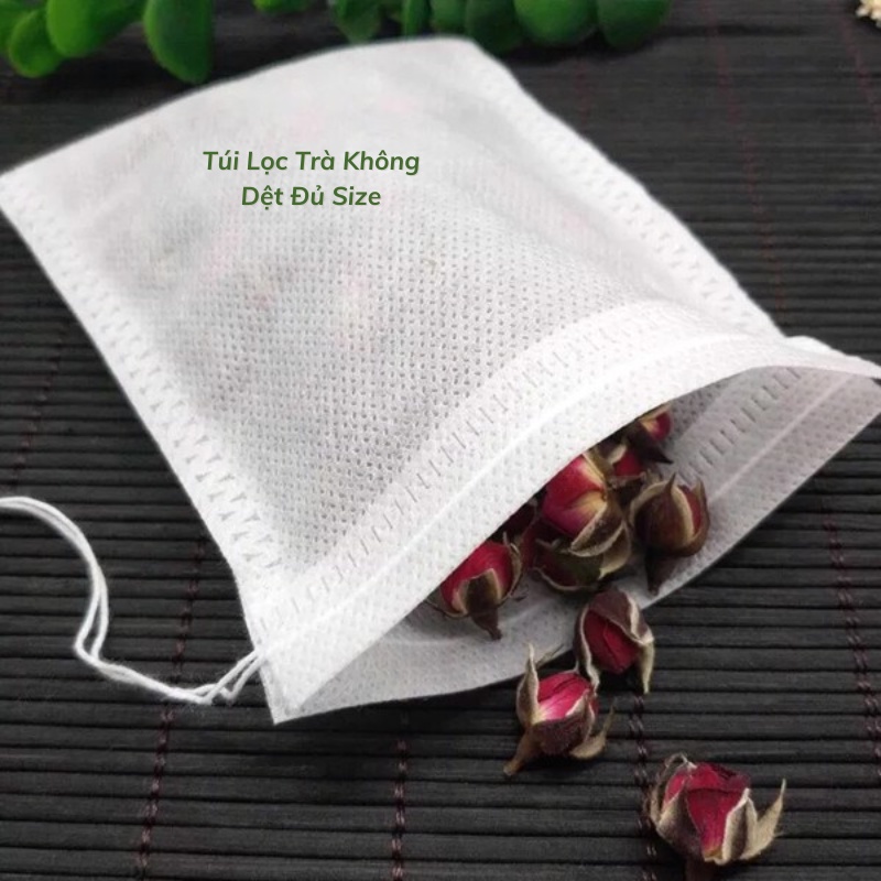 Túi Lọc Trà / Túi Vải Không Dệt Có Dây Rút Đầy Đủ Size  - Lọc Cà Phê Thông Dụng