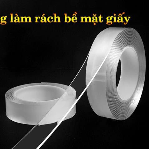 Băng dính Nano 2 mặt Siêu kết dính Full Size - Băng dính đa năng