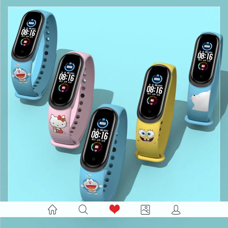 Dây Đeo In Họa Tiết Độc Đáo Cho Đồng Hồ Thông Minh Xiaomi Mi Band 6/5 4/3