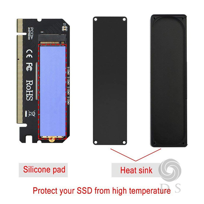Mạch chuyển PCI-E X16 sang PCI-E NVME SSD có cánh tản nhiệt | BigBuy360 - bigbuy360.vn