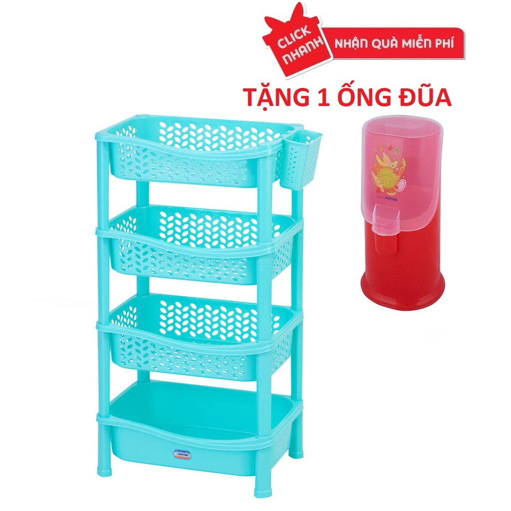 Kệ chén nhỏ 4 tầng Duy Tân ( mã K626/4)-TẶNG KÈM ỐNG ĐŨA