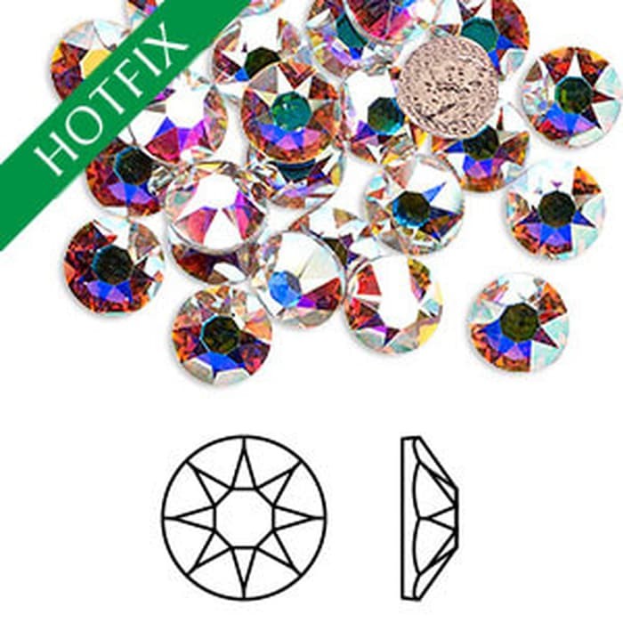 Swarovski Pha Lê Ss16 3.8mm Ab - Hotfix Flatback