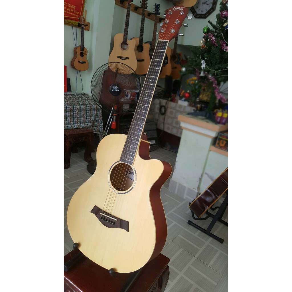 Đàn Guitar Acoustic CHRIS (Tặng bao da 3 lớp và giáo trình học)